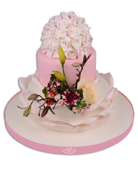 Gül Demeti Düğün Pastası