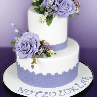 Lila Düğün Pastası