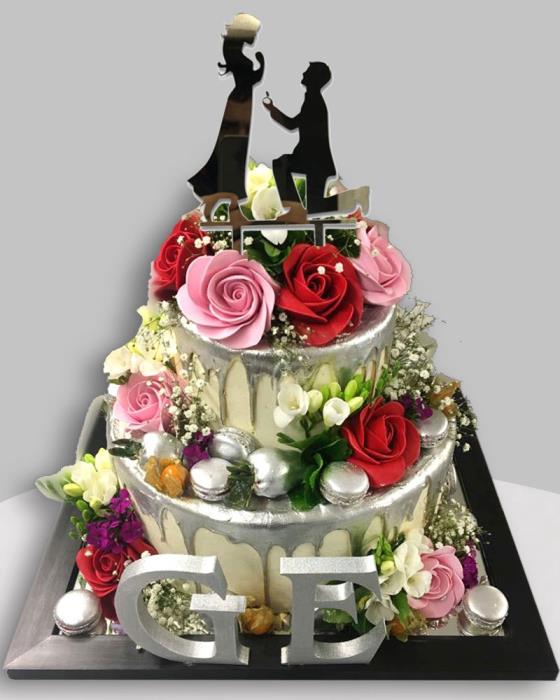 Silver Milano Düğün Pastası